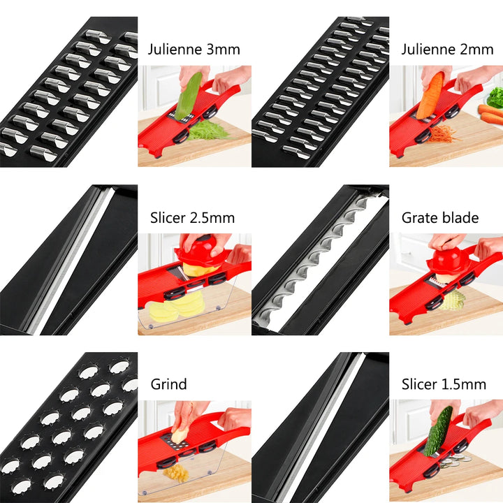 Multifunction Kitchen Slicer 6 Blades